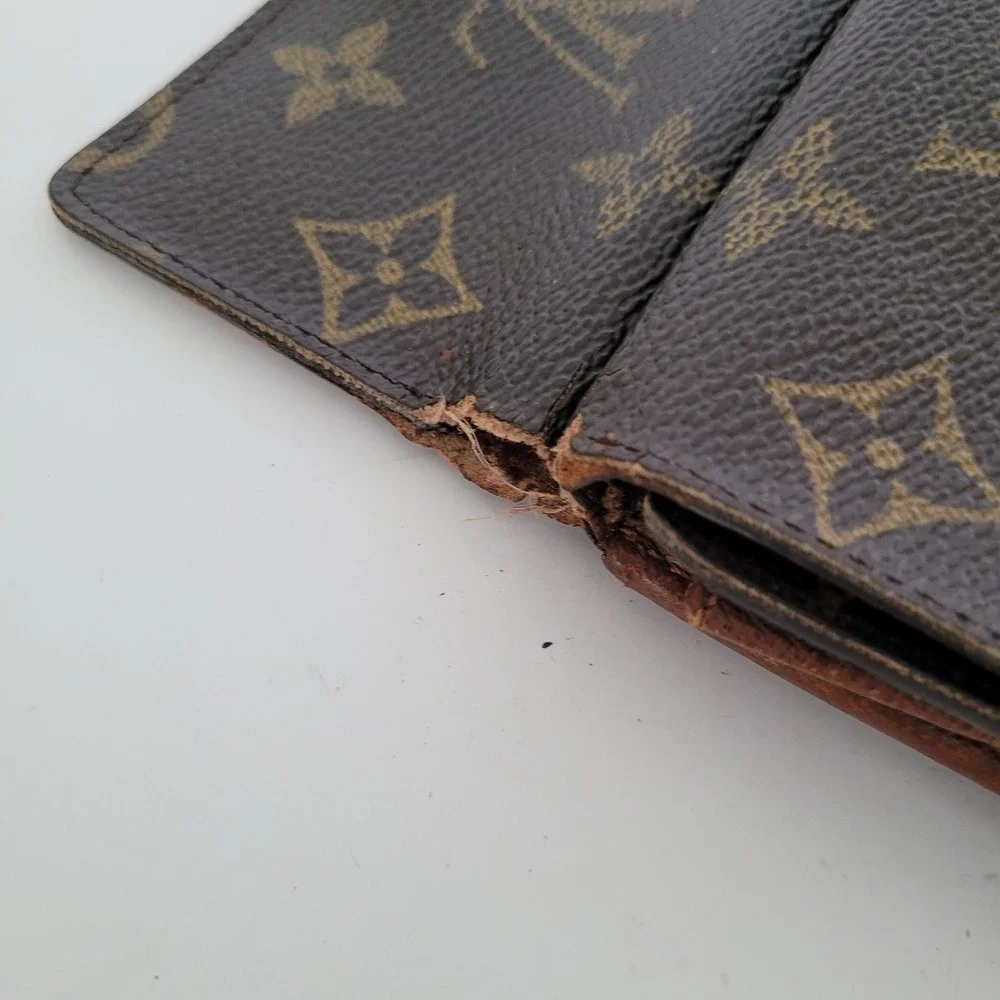 Louis Vuitton Monogram Portefeuille Elise Trifold Wallet Brown SP0051 Vintage